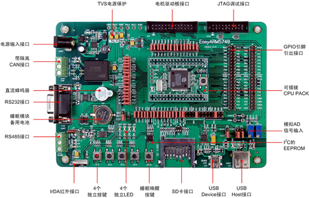 周立功ARM开发板:EasyARM5749 ARM开发套件