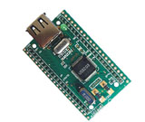 本模块具有8路12bit的模数转换，还有数据总线及开关输入输出。设计初衷是用户可以通过数据总线扩展自己的数据采集系统，但是有许多用户对模拟量输入的要求只是采集一些缓慢变化的电压量，所以就非常喜欢本模块上的A/D输入采集功能。这真是有心插柳柳不成，无心插柳柳成荫呵。到目前为止80%的USB203模块用户把这个模块作为最简单经济的USB接口数据采集板使用。